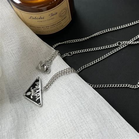 prada necklace triangle dupe|prada necklace triangle pendant.